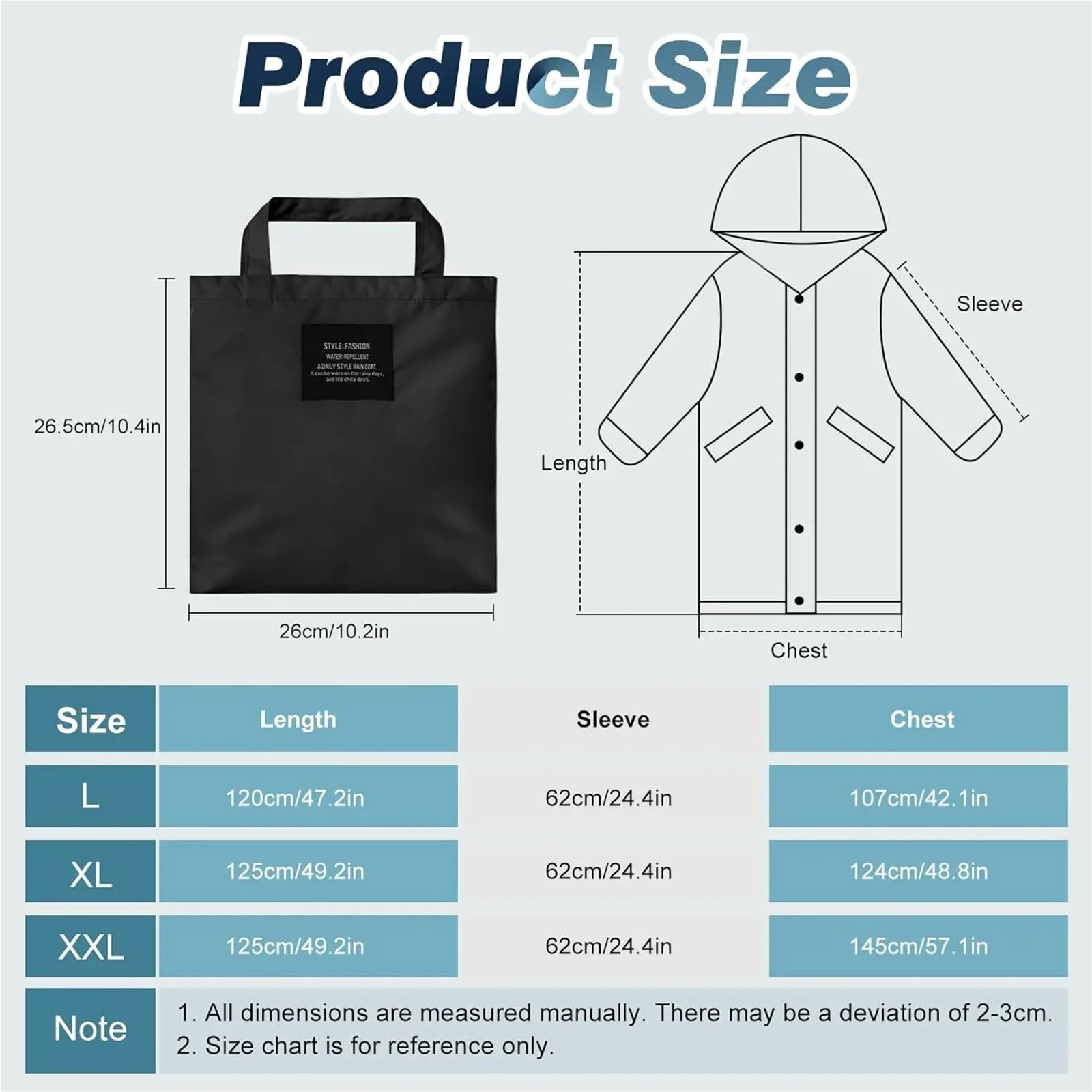 Poncho impermeable Chubasqueros largos for mujer, chaqueta impermeable, plegable, con capucha, cortavientos, ligero, cintura ajustable for exteriores Para acampar