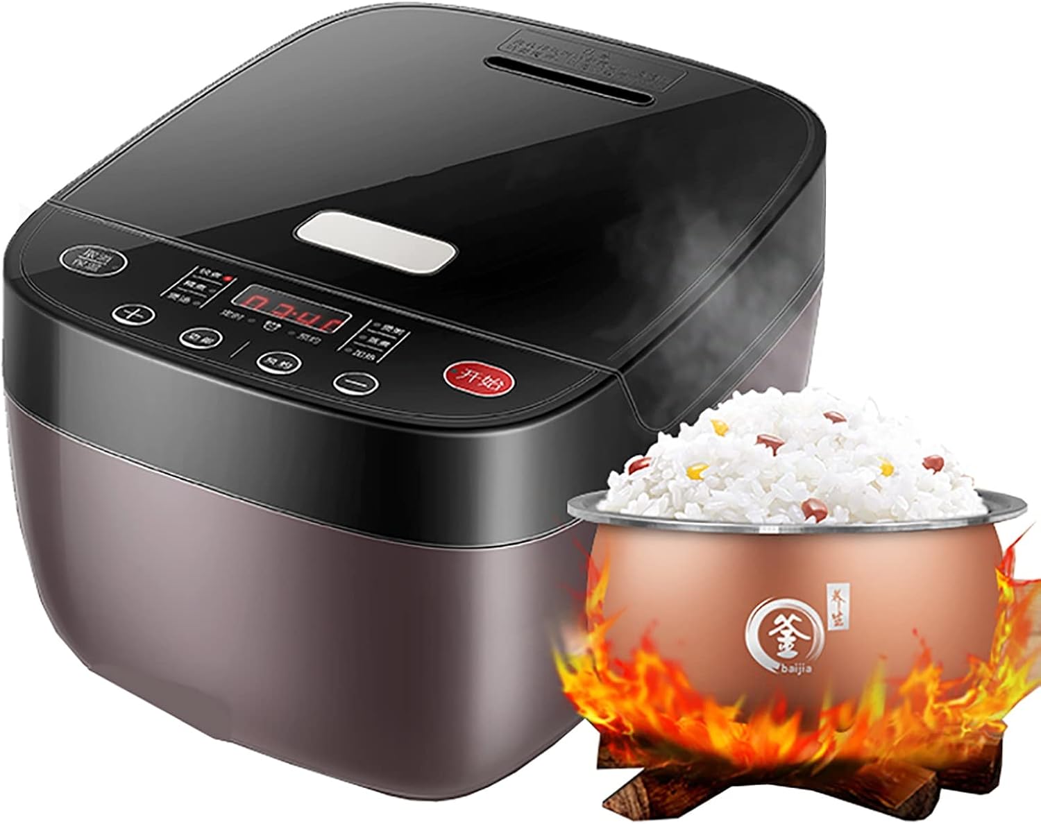 Rice Cooker (4/5L) Home Intelligent Insulation Multi-function Rice Cooker， Can Accommodate Up To 8 People 220-240V US/EU(4L)