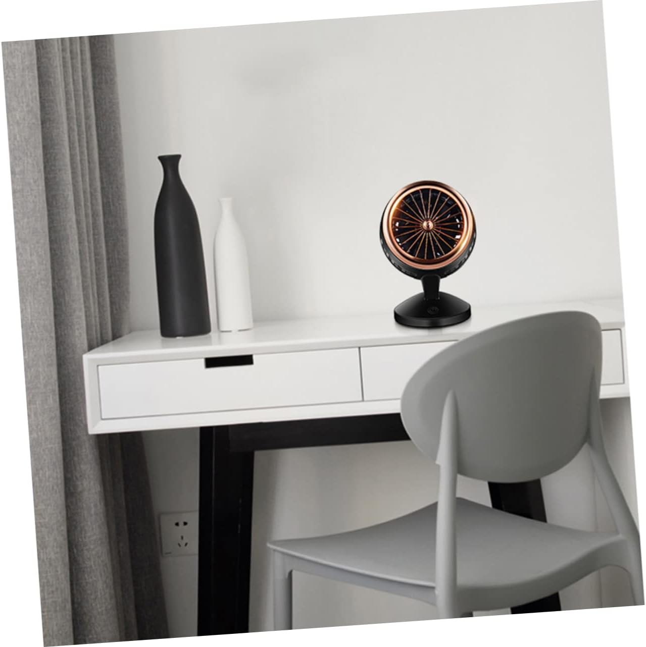 Usb Mini Cooling Fan Desk Fan Low Noise for Home and Office Use Golden