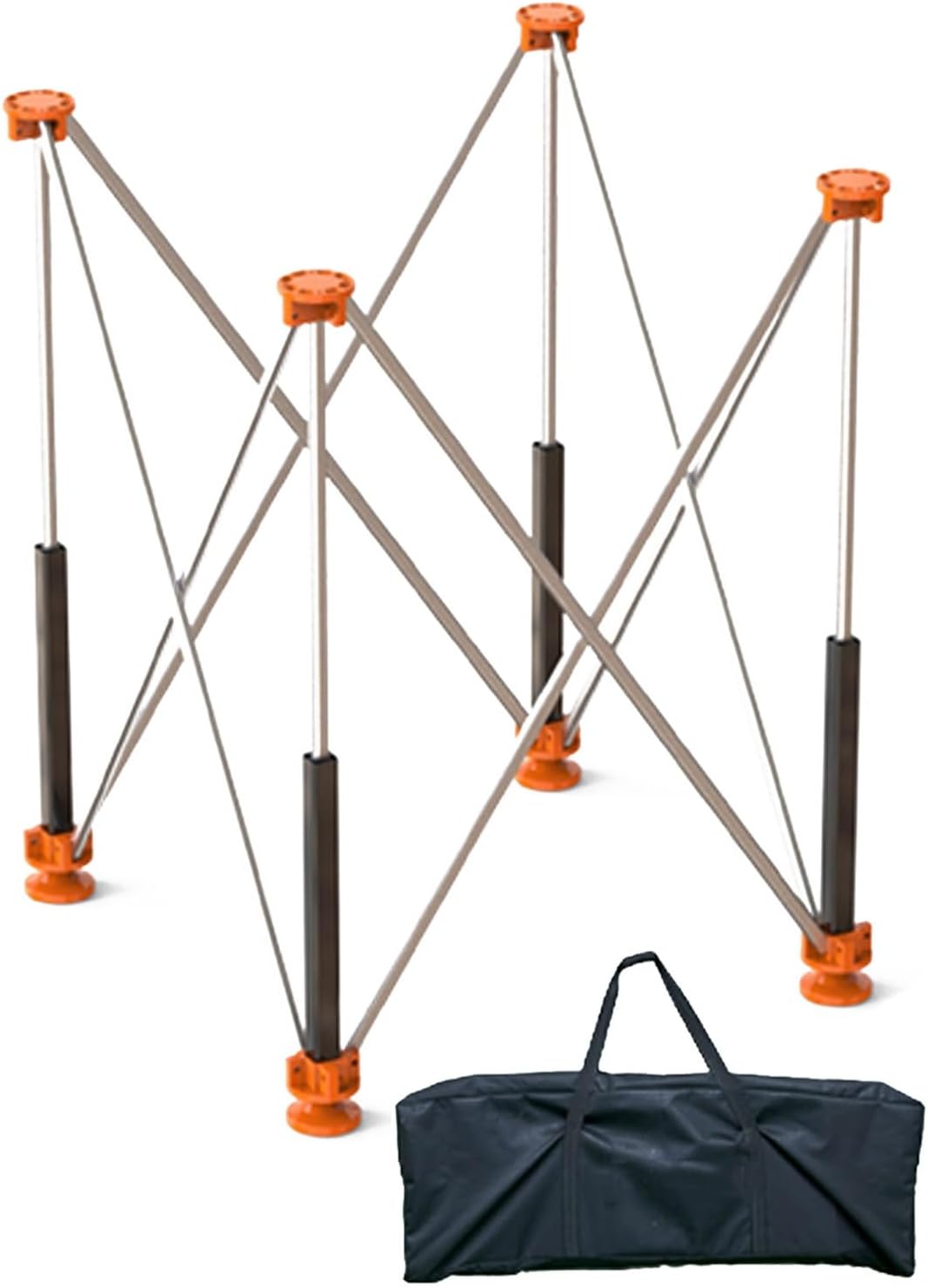 Portable Work Stand Foldable Work Table Aluminum Alloy Support Sawhorse Workbench, 500kg Weight Capacity(6 Legs)