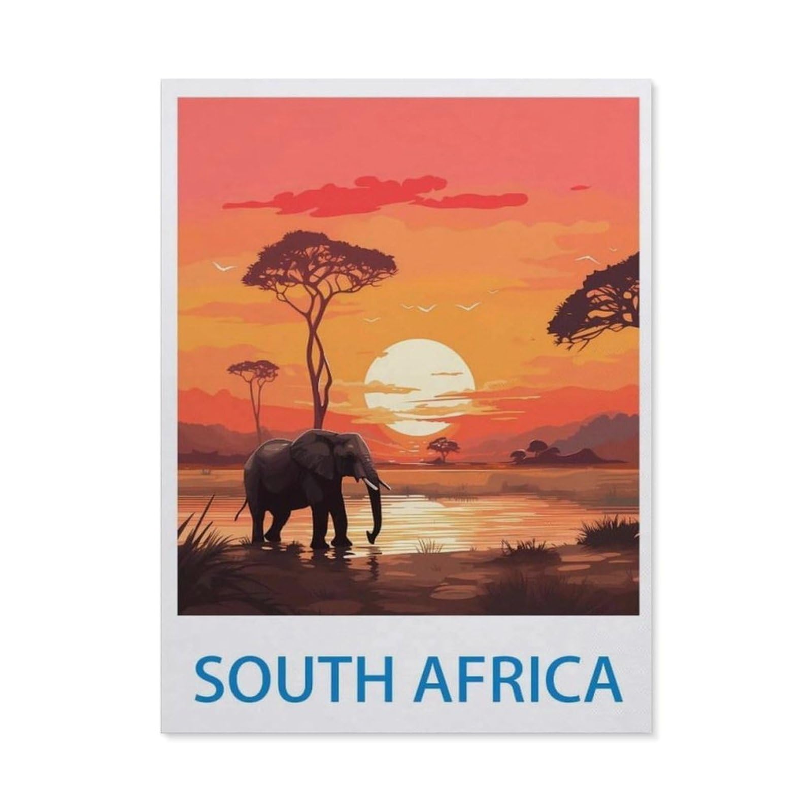 BEAYODKP 5D DIY Diamond Painting，South Africa，Art Living Room Wall Decoration Gift（40 x 50 cm/15.74 x 19.68 inches）-CK67