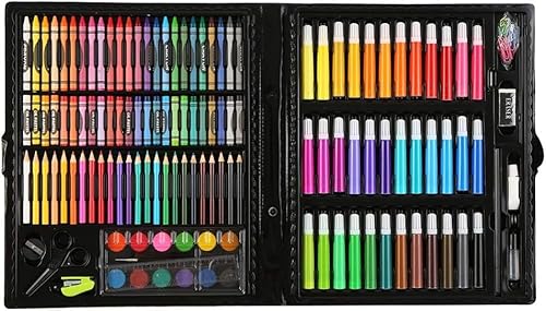 Maleta De Pintura Infantil 150 Peças Riscos E Rabiscos Magic Ciranda Kit Escolar Presente Para Crian