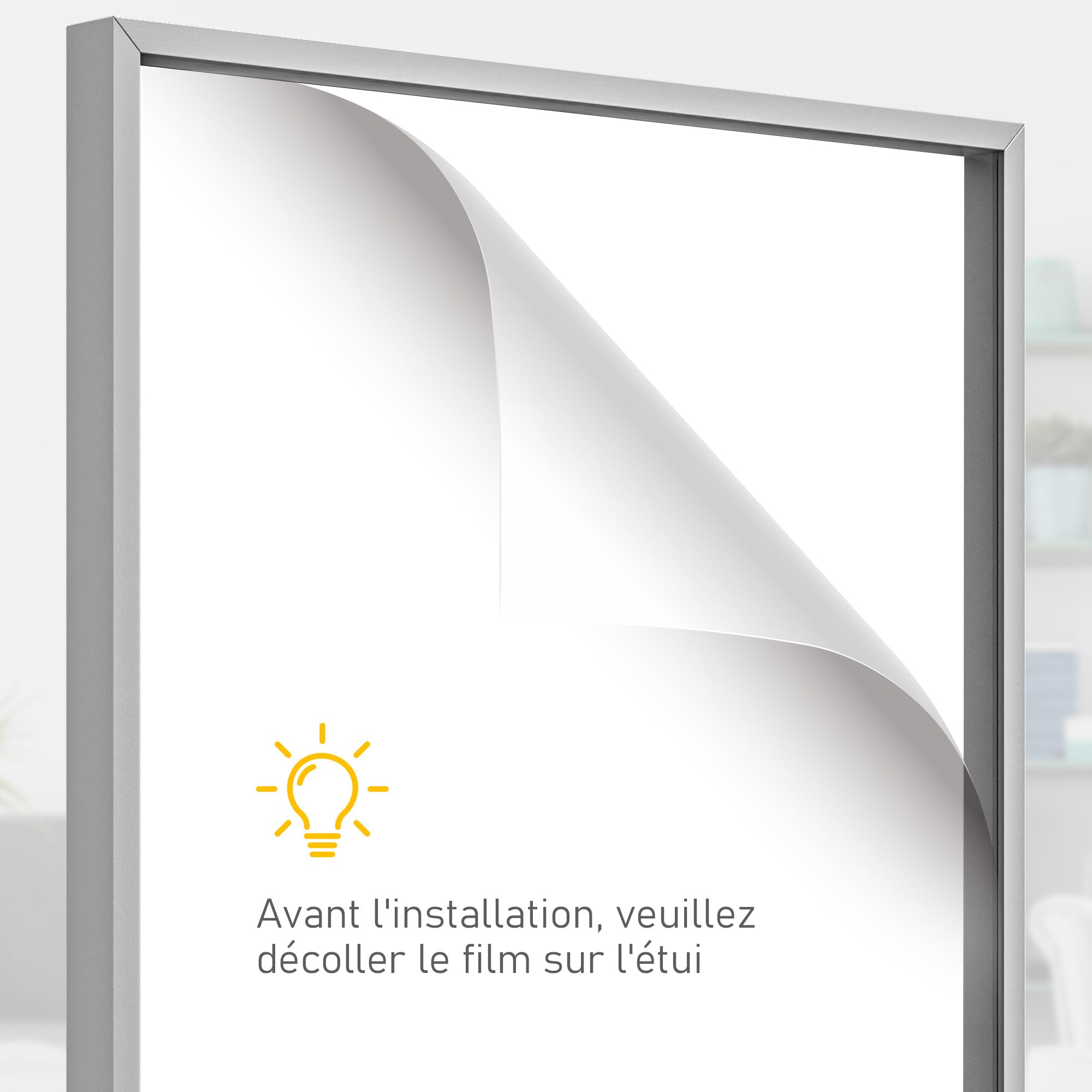 HOMCOM Frame Box T-Frame Cadre pour Maillot en Aluminium et Acrylique Protection UV, 70 x 90 cm
