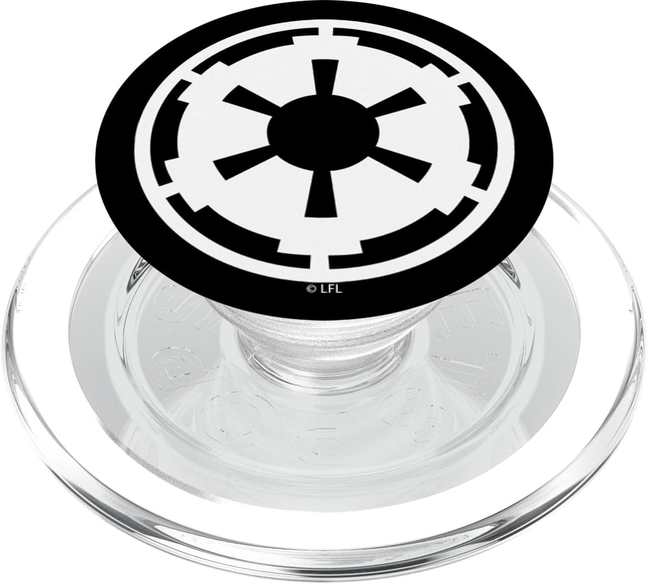 Star Wars Empire Emblem Simple Black And White PopSockets PopWallet for MagSafe
