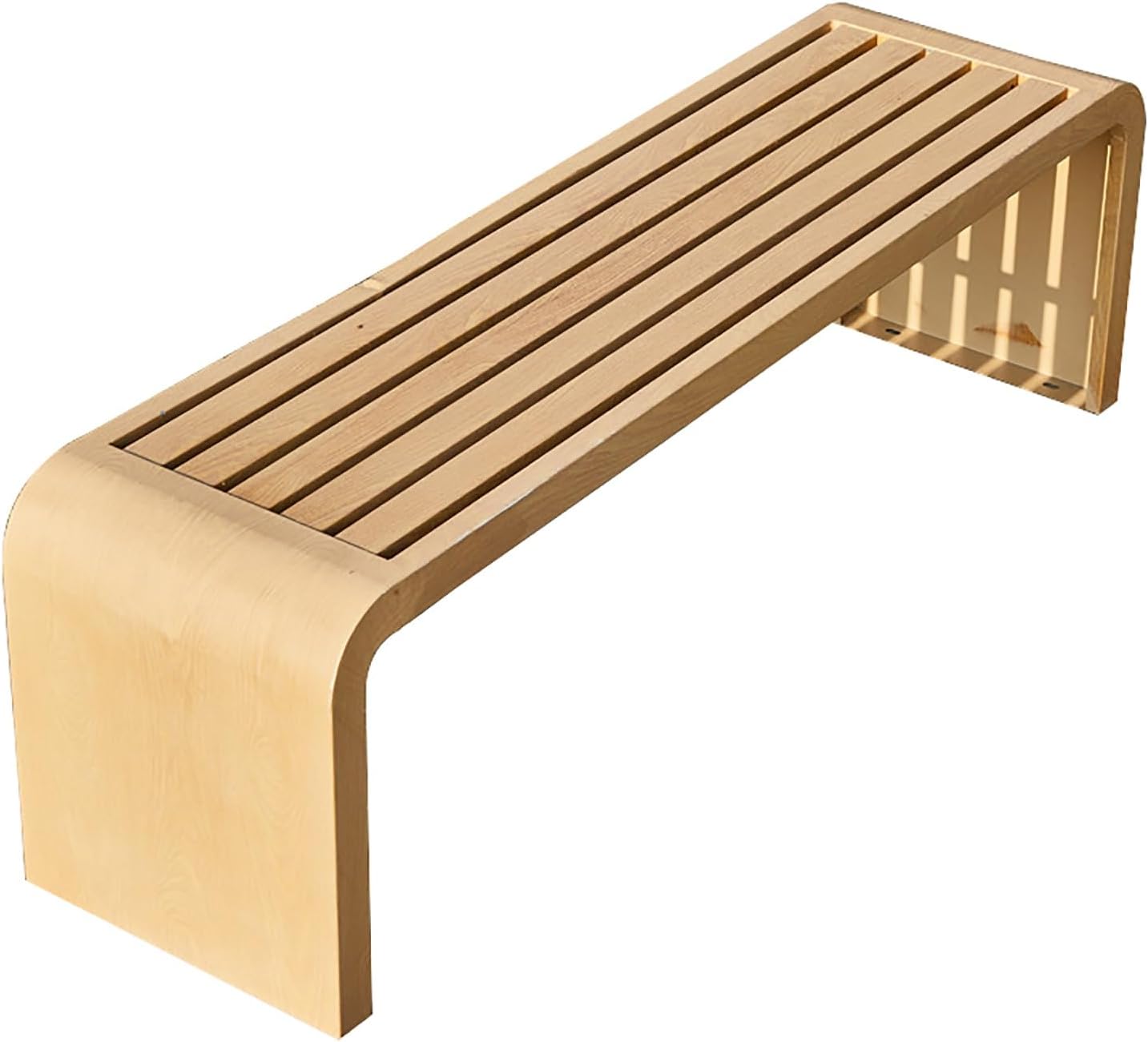 Patio Park Bench, Metal Outdoor Bench, Backless Garden Benches for Sunbathing, Patio, Pool, Lawn, Park Bench(Yellow,47.2in/120cm)