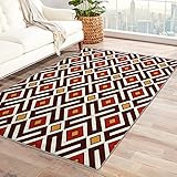 AUDORE Teppich Wohnzimmer Geometrie - Patchwork Teppich Schlafzimmer Flauschig Weich Kurzflor Waschbarer Teppiche für Kinderzimmer Esszimmer Wohnzimmerteppich Wohnzimmerteppich - 120x170 cm