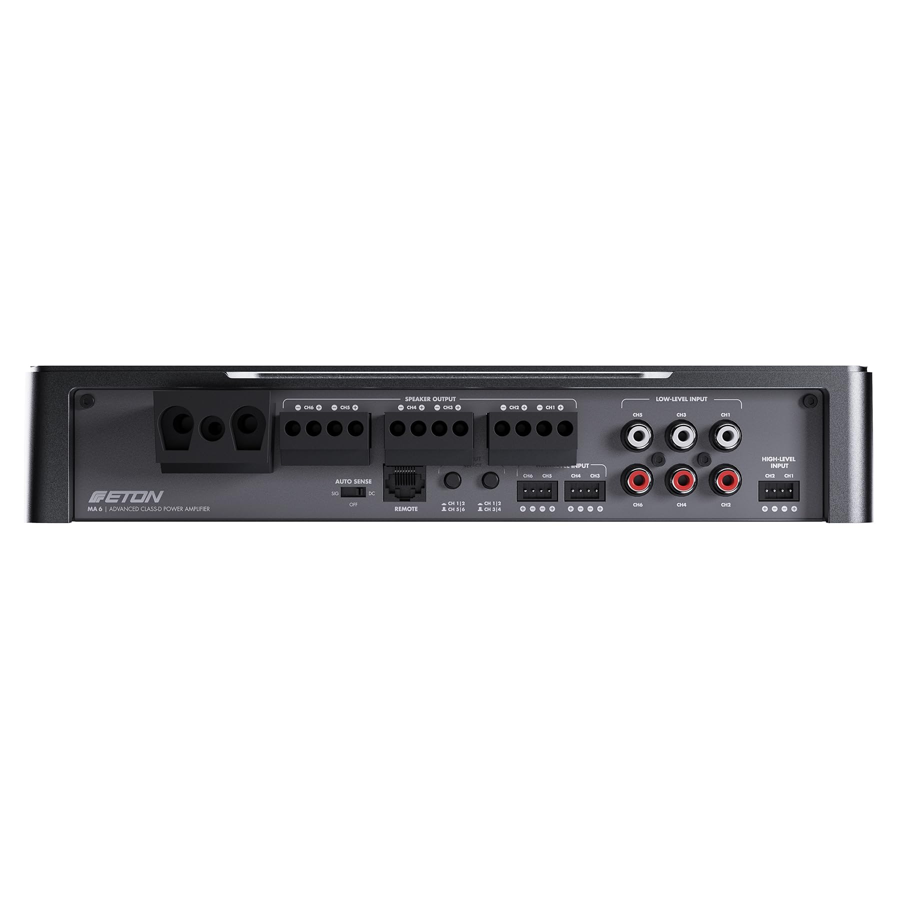 ETON MA 6 – kompakter 6 Kanal Verstärker, leistungsstarke digitale Mini Endstufe für Autos und Reisemobile, Class D Amp mit 6 x 120 W