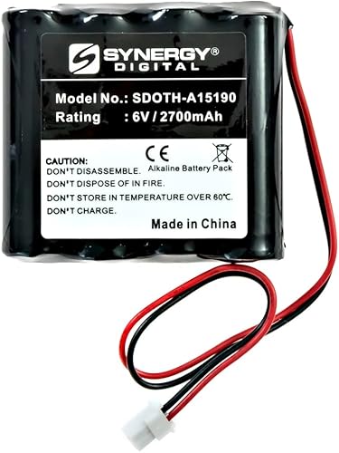 Miniatura 4 de Synergy Digital Batería de cuidado personal, compatible con GP GPRHORW01018 Personal Care, (alcalina, 6V, 2700 mAh), ultra alta capacidad, repuesto