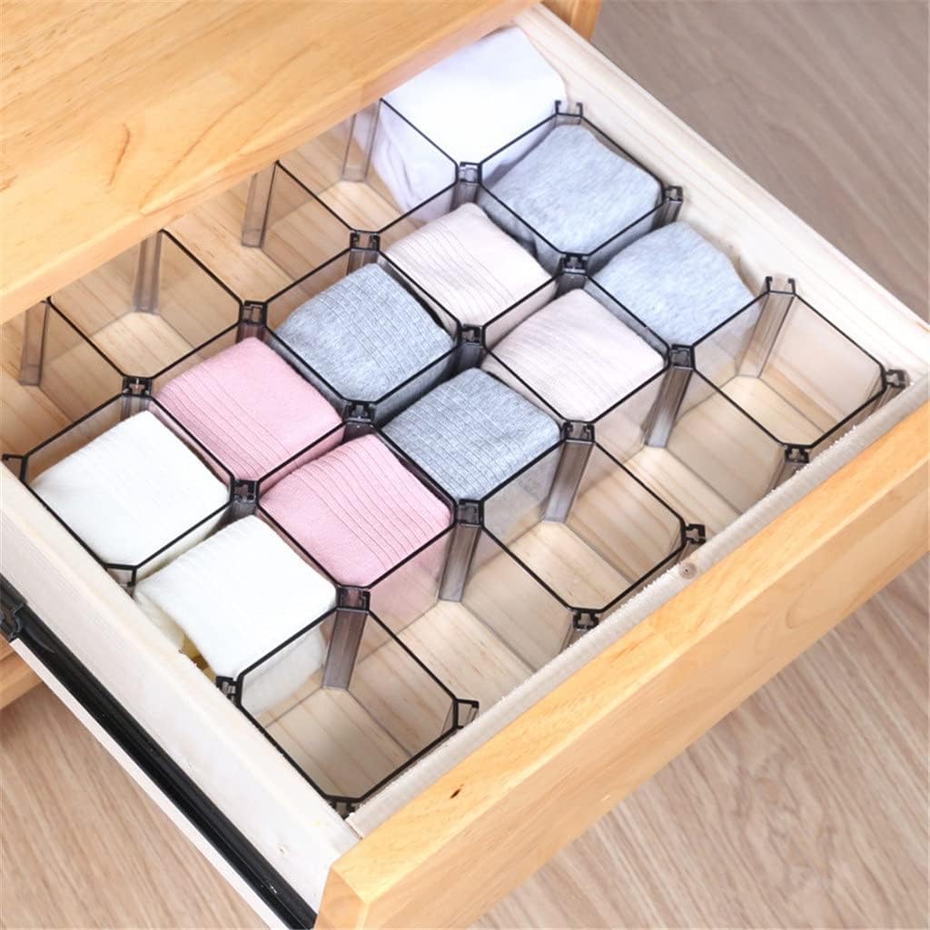 DIY Drawer Divider Household Honeycomb Storage Organizer Partition Board for Socks Underwear Grid Compartment