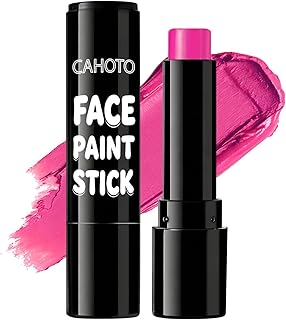 Pink Face Body Paint Stick, Eye Black Football Baseball Sports, Full Coverage Vegan Oil Based Halloween Makeup Stick for SFX Cosplay Unicorn Panther Doll Sugar Skeleton Joker Clown, 0.12oz