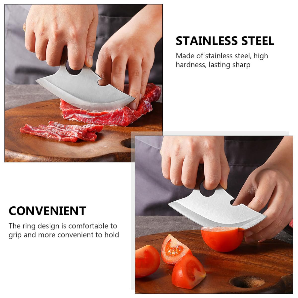 Cuchillo Carne de Acero Inoxidable Mango Cómodo y Resistente Adecuado para Cocina Profesional y Cortar Carne de Forma Precisa y Segura