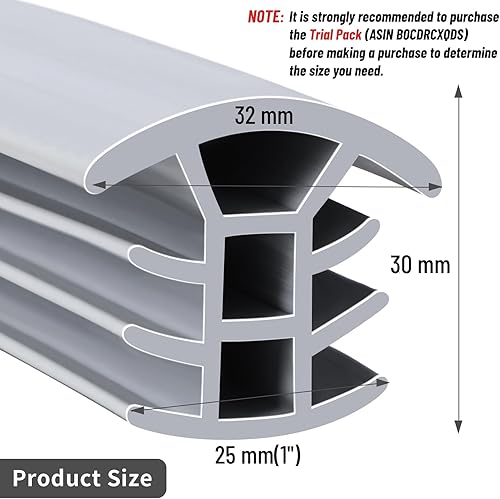 Miniatura 6 de Tira de goma EPDM flexible para reparación y reemplazo de grietas de hormigón  Paquete de prueba de 1 pulgada 34 pulgadas y 12 pulgadas (3.937 in