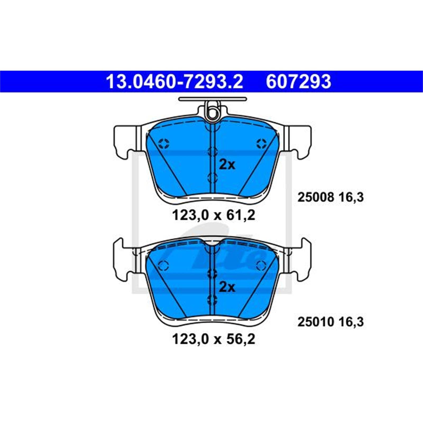 ATE Bremsscheiben + Beläge vorne + hinten | 24.0125-0145.1 + 24.0110-0356.1 für Golf 7 A3 8V Leon 5F