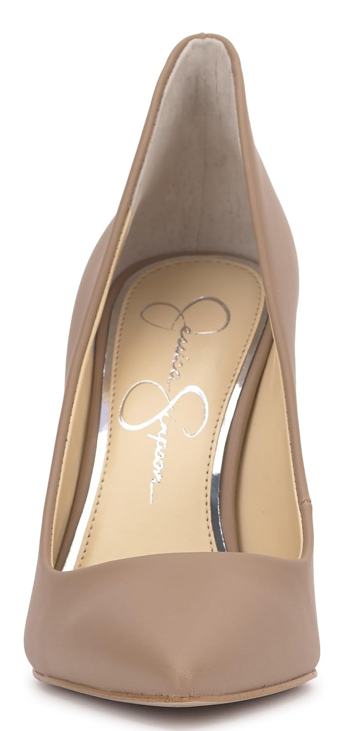 Jessica Simpson Women's Cambredge Dress Pump, Chai Latte Smooth, 8.5 M US