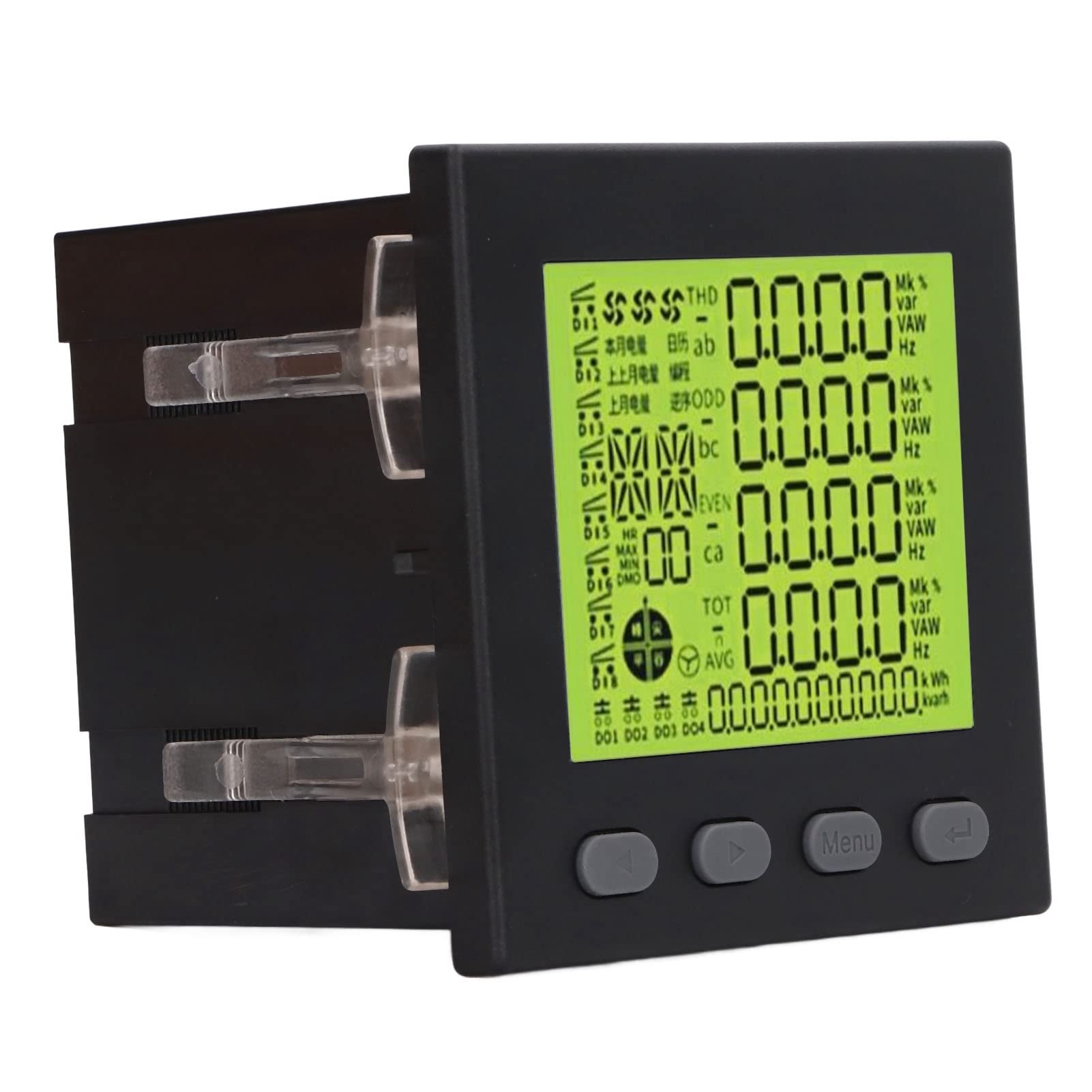 Hyuduo 3-fazowy Miernik Mocy 3-fazowy Licznik Energii Wielofunkcyjny Monitor Zużycia Energii Elektrycznej z komunikacją Obudowa ABS Zmniejszająca palność dla Automatyki Podstacji