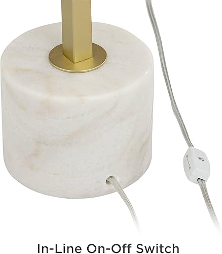 Miniatura 6 de 360 Lighting Rafael - Lámpara de mesa auxiliar de 30 pulgadas de alto, grande, moderna, glam de lujo, 3 luces, mármol dorado, metal, vidrio único,