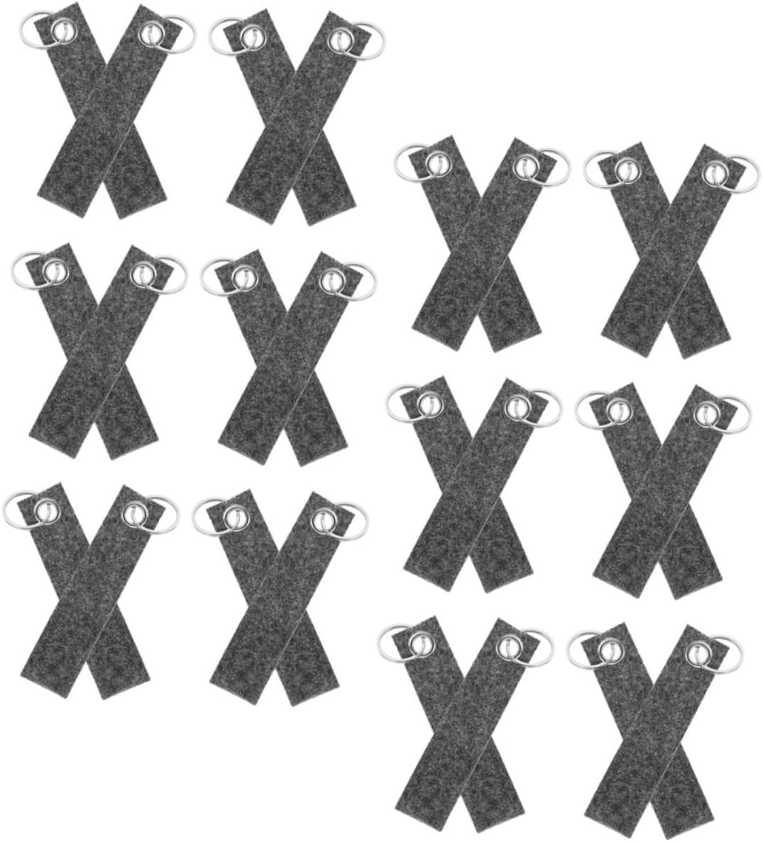 STOBOK 100pcs Minimalist Felt Keychain Blanks DIY Keyring Tags Handmade Craft Keychains for Decor and Charm Projects