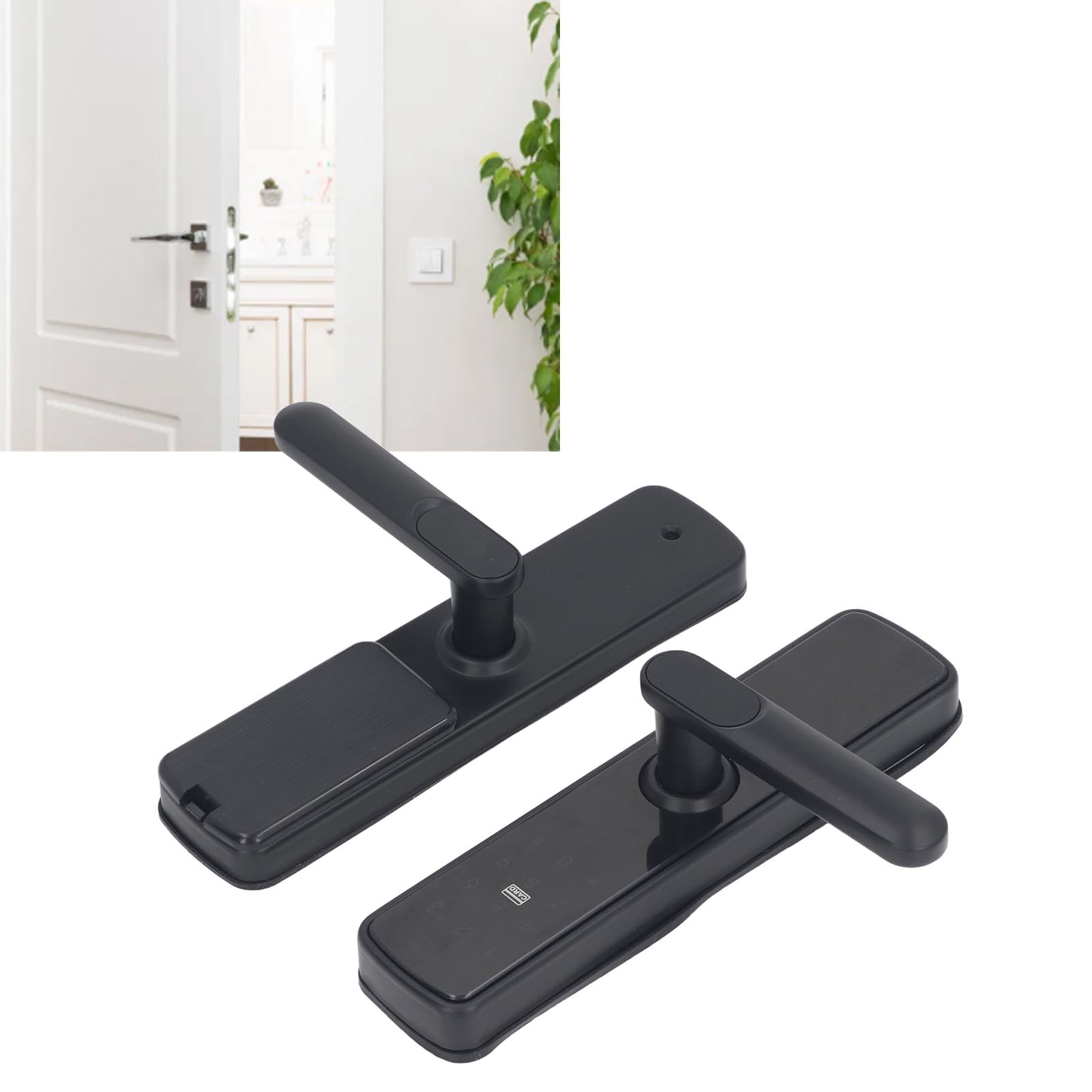 Smart APP Password Lock Serratura Elettronica Digitale con Maniglia Sblocco Scheda Impronta Digitale per Porte Interne Esterne