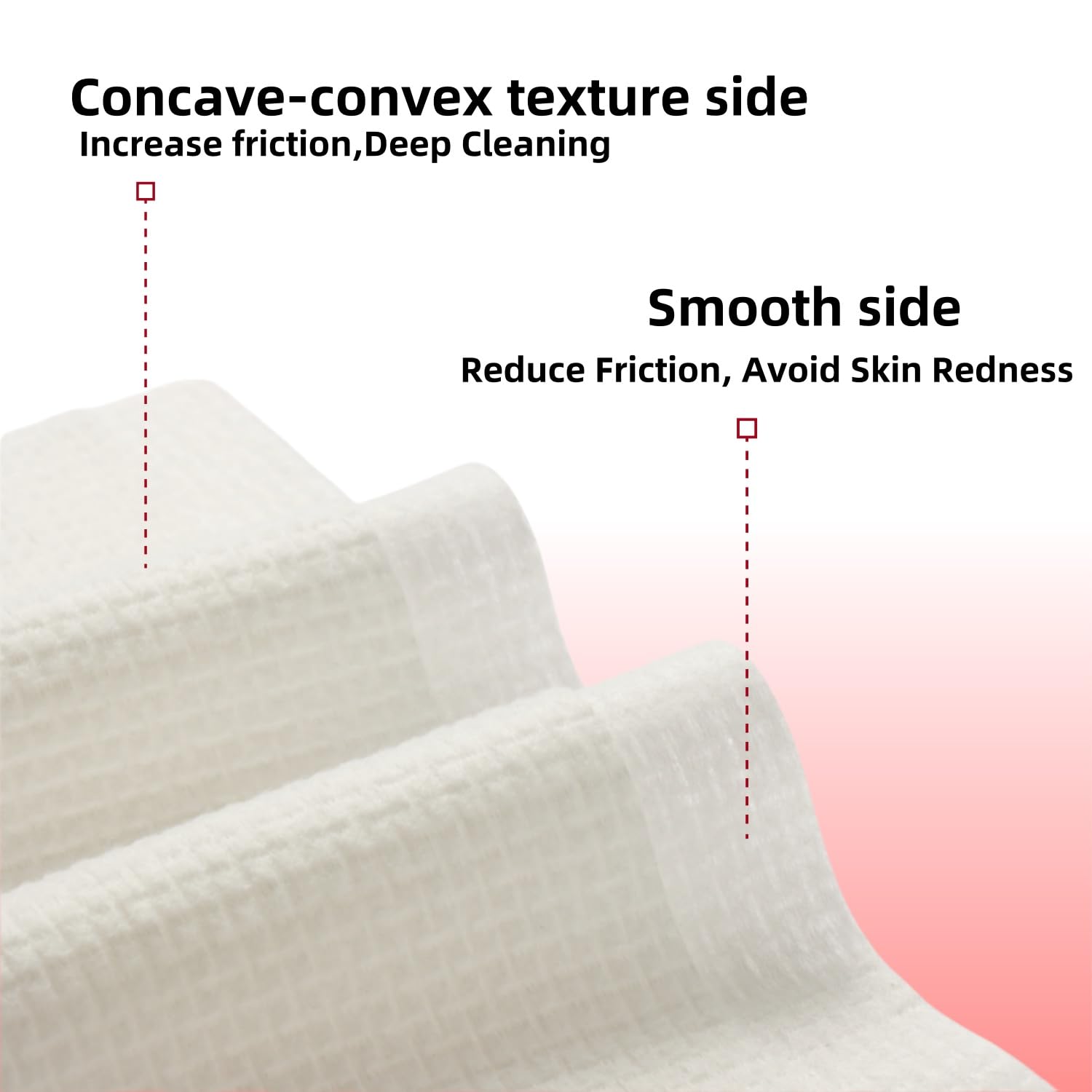 SUZZYVINE Disposable Face Towel Facial Towels 100% PLANT FIBER 10.65"×11.02" Facial Wipes for Sensitive Skin,Face Towels Ultra Soft,50 Count (1 Pack) - Image 3