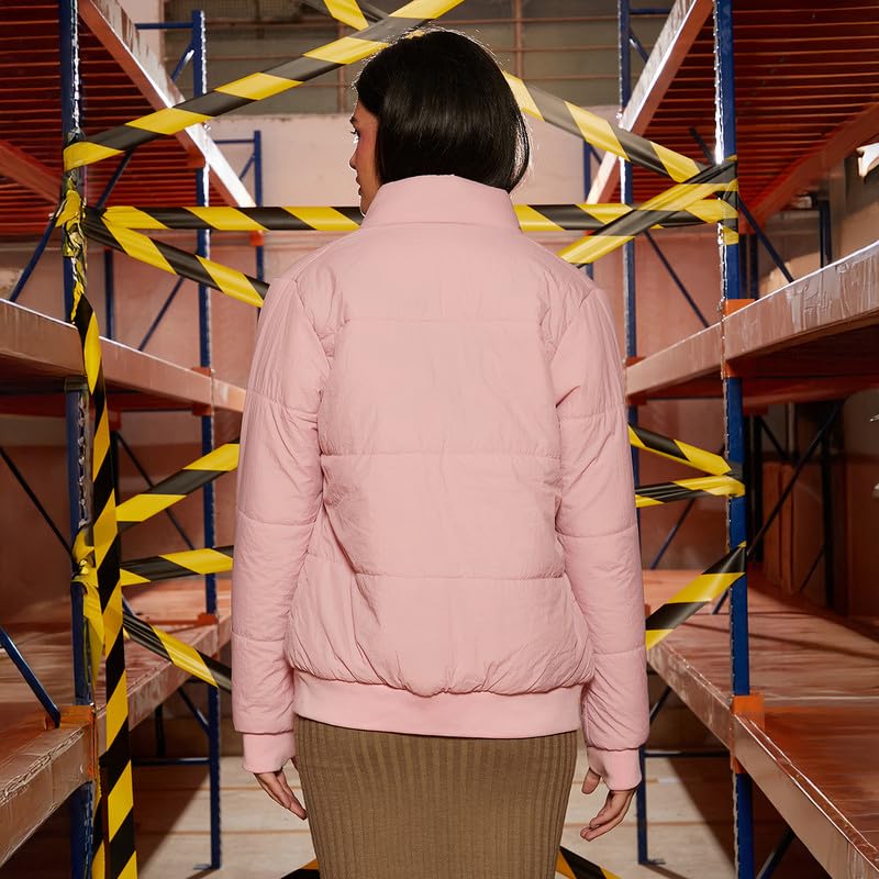 Image of PINACOLADA Women's Fleece-Lined Biker Jacket for Casual Wear | Spread Collar | Long Sleeve | Zipper Closure | Jacket Crafted with Comfort Fit for Everyday Wear