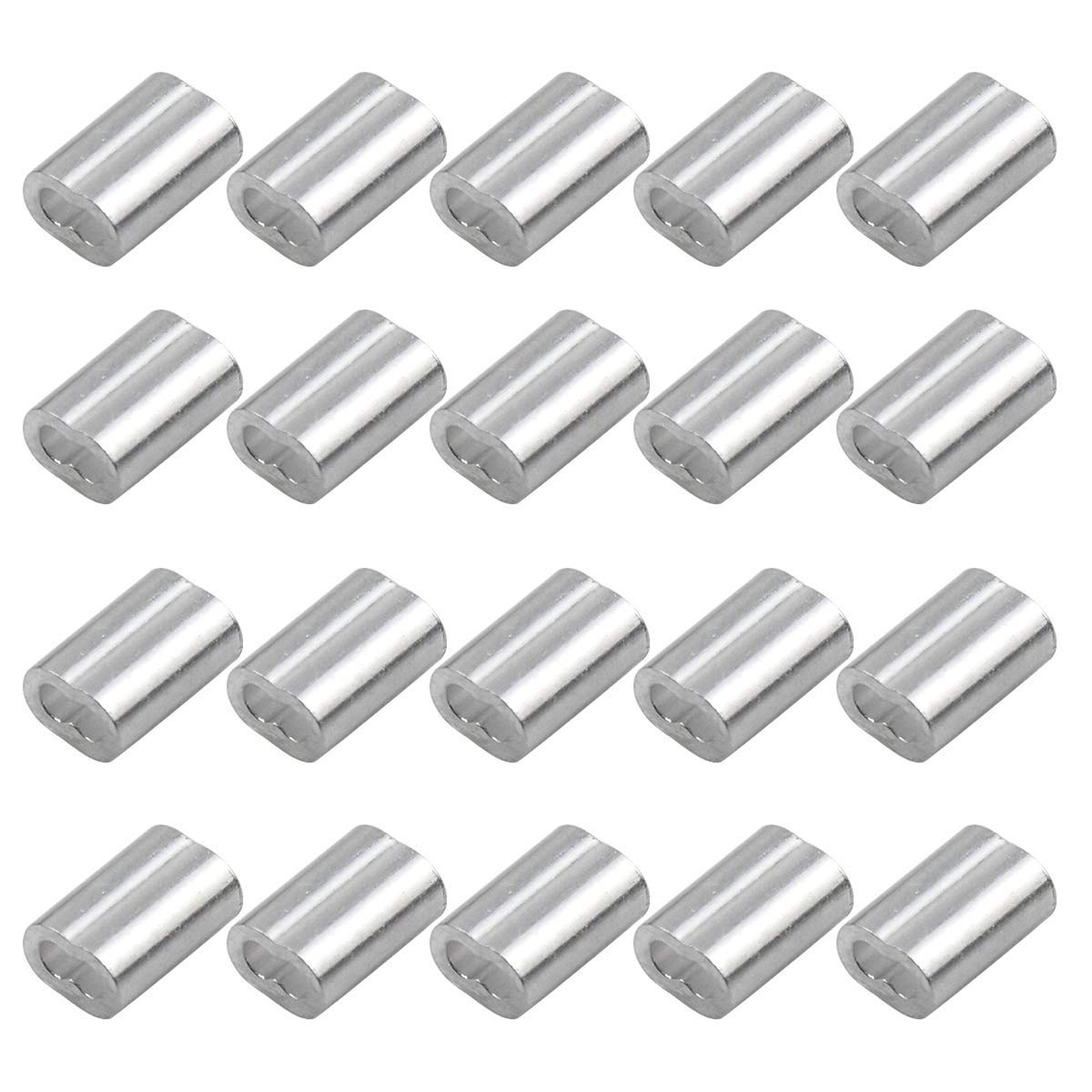Linka druciana ze stali nierdzewnej 1,5 mm x 30 m z 20 aluminiowymi tulejami zaciskowymi, bardzo wytrzymała, do wieszania zdjęć, liny do prania, ogrodzenia ogrodowego