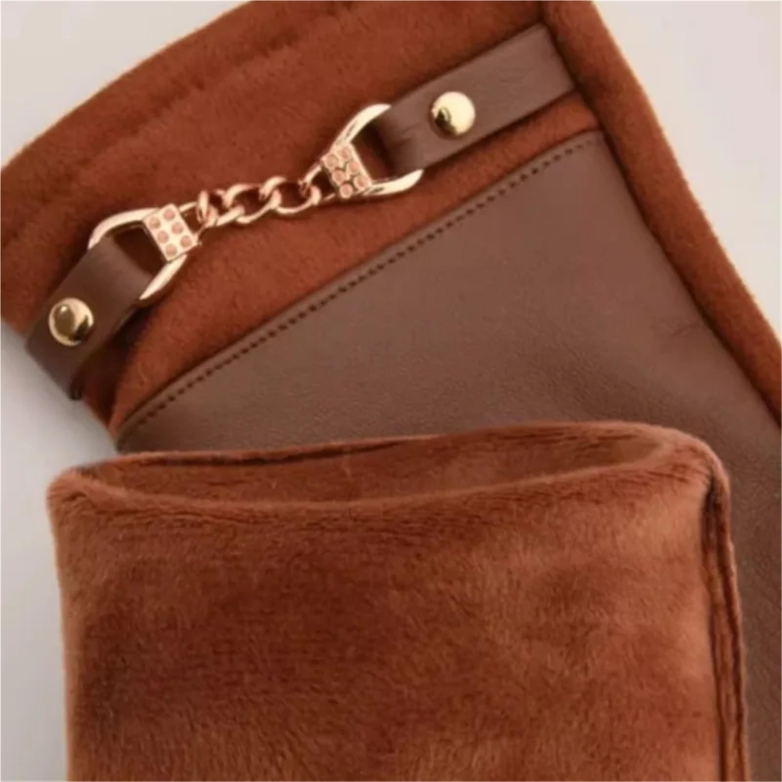Guanti In Pelle Da Donna Guanti invernali da donna in pelle scamosciata e velluto, caldi resistenti, eleganti, morbidi antivento, for ciclismo Per Donna