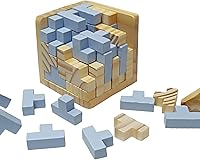 Vista 7 de Rompecabezas de madera con forma de cubo de prueba de ingenio de Pascua Rellenos para cesta de Pascua Rompecabezas de madera Rompecabezas