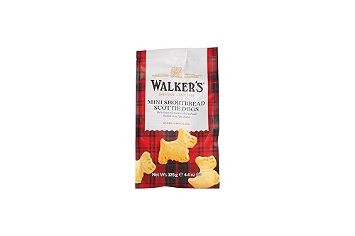 Walkers Shortbread Mini galletas Scottie en forma de perro de mantequilla con forma de pan, bolsa de 4.4 onzas (paquete de 6)