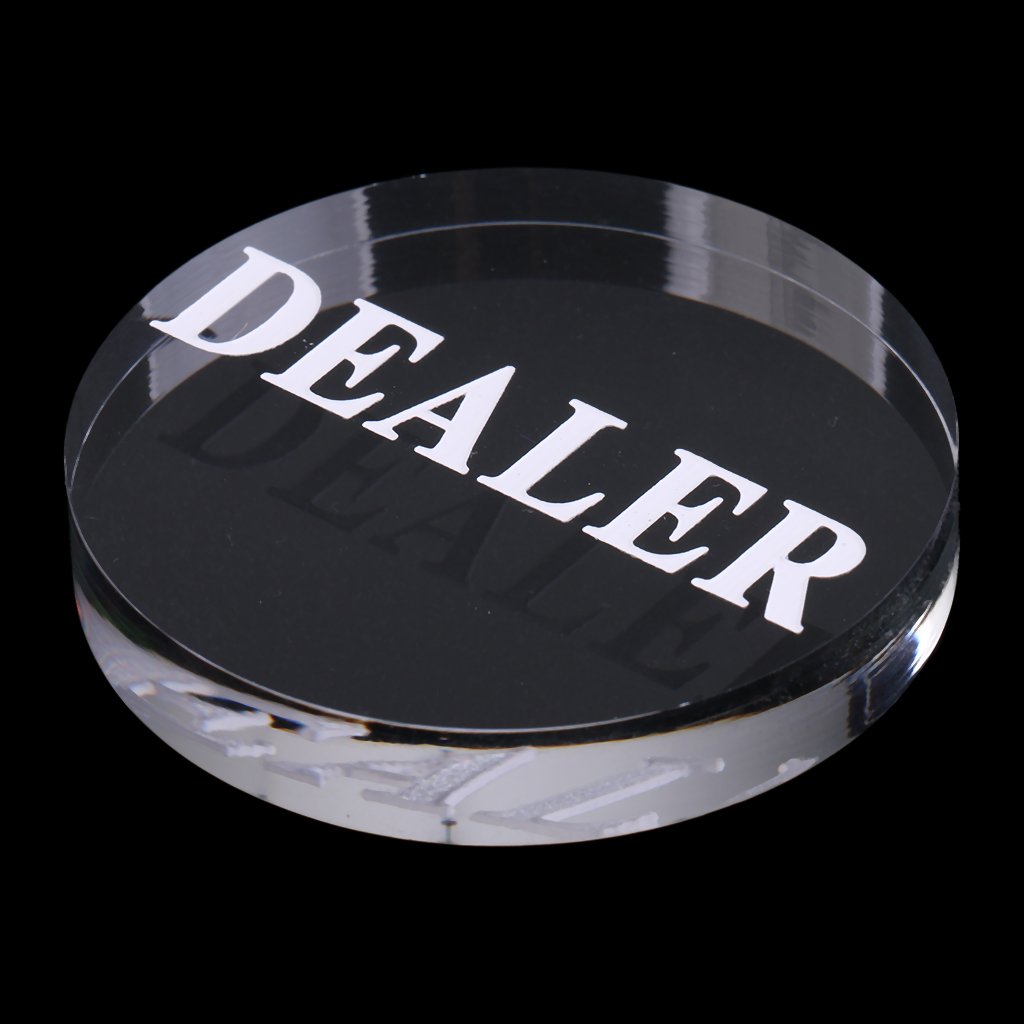 MagiDeal Hochwertig Acryl Transparent Poker Dealer Button