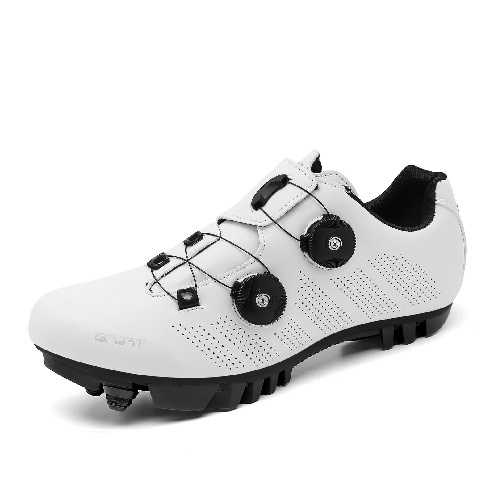 Hixingo Scarpe da Ciclismo MTB per Uomo Donna MTB Compatibili Pedali SPD Fori di Ventilazione Traspirante Unisex Scarpe Mountain Bike Ciclismo All'aperto per Bici, 37-47 EU