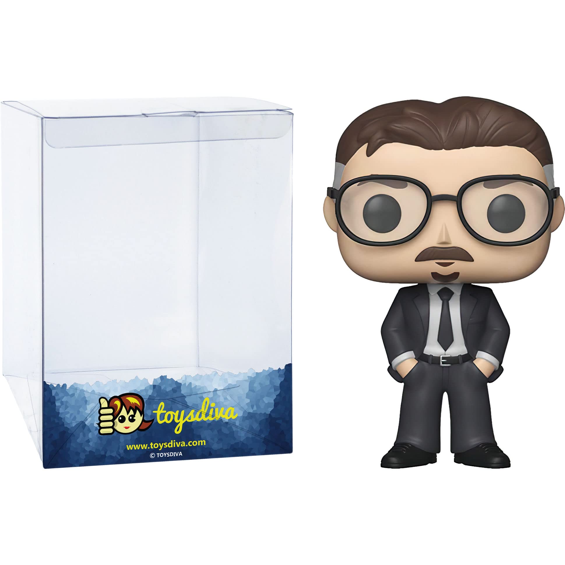 Vince Gilligan: P o p ! TV Vinyl Figurine Bundle with 1 Compatible 'ToysDiva' Graphic Protector (736 - 34960 - B)