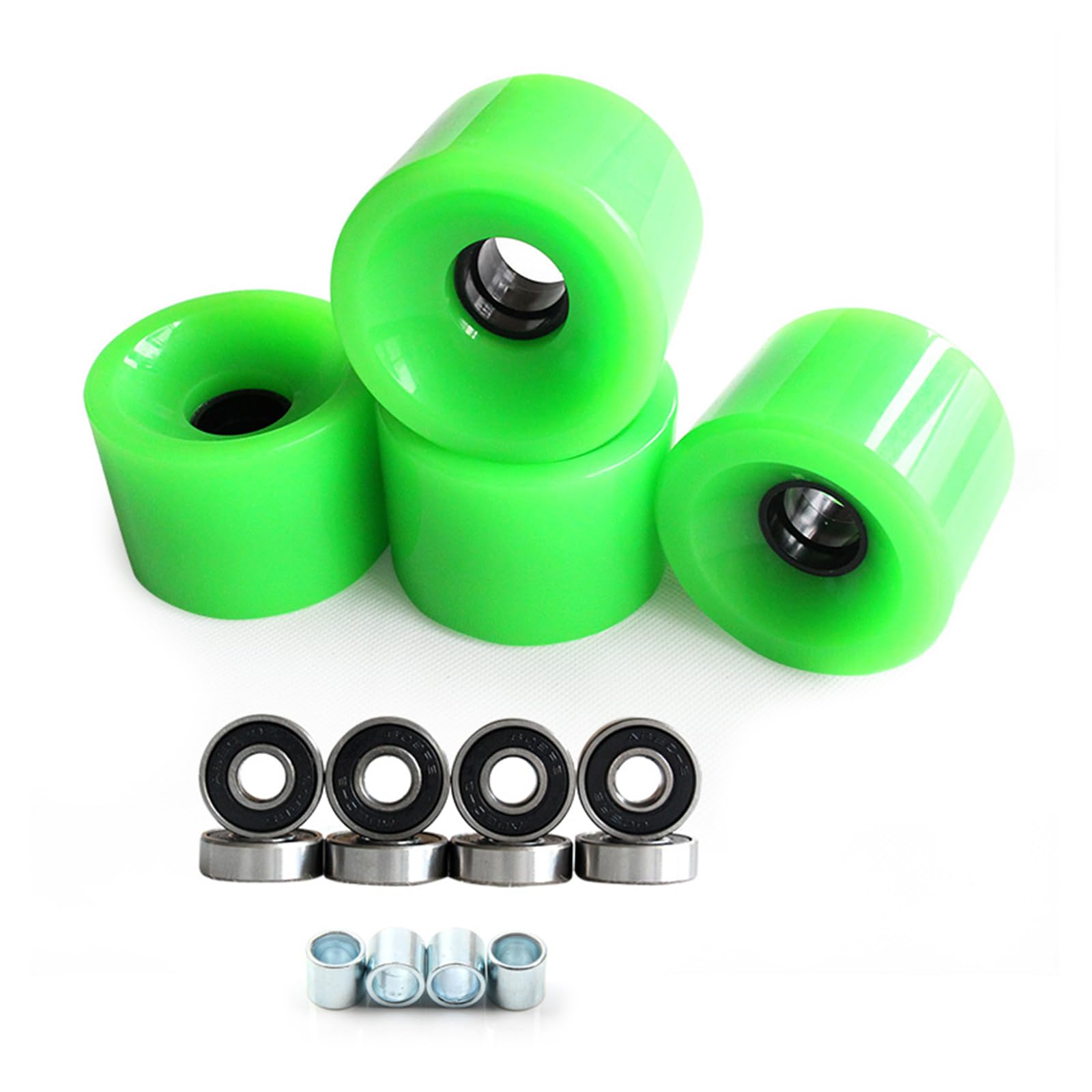 COOLHOOD 4Pcs Roller Skating Skateboards Wheel Soft with Bearings Longboards Skateboards 78A Skateboards Part