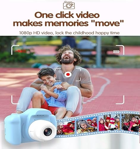 Miniatura 7 de Juguetes de cámara para niños, videocámara digital mejorada de 4800P con funda de silicona suave, regalo de festival de cumpleaños para niños de 3 a