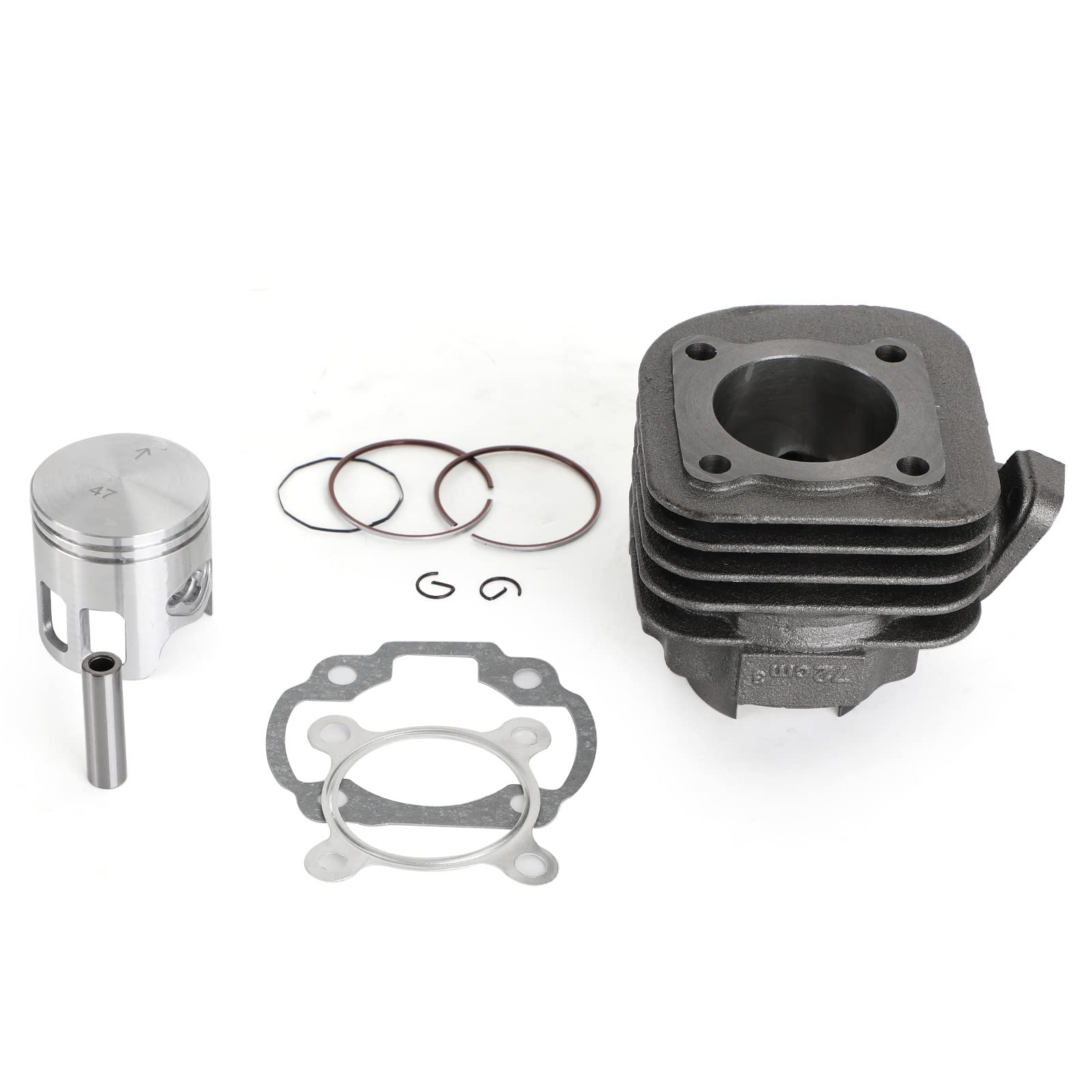 kit cilindro pistone kit cilindro 70cc Cylinder Jug 47mm 2T Big Bore Kit Fit for AC Minarelli Fit for Yamaha Aerox Jog MBK Nitro Fit for Aprilia SR 50 Piston Ring Gaskets