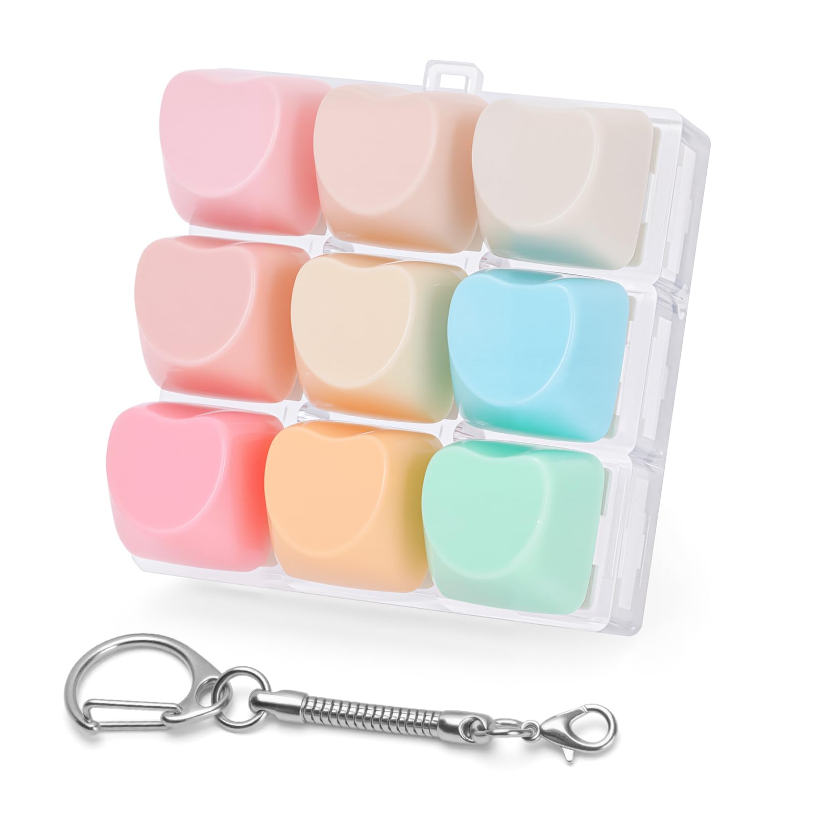 Netholid Clicky Heart Shape Keyboard Fidget Toys for Adults Colorful Clicker Button Keychain for Work Stress Relief ADHD Autism ASMR (Heart-Shape, 1)