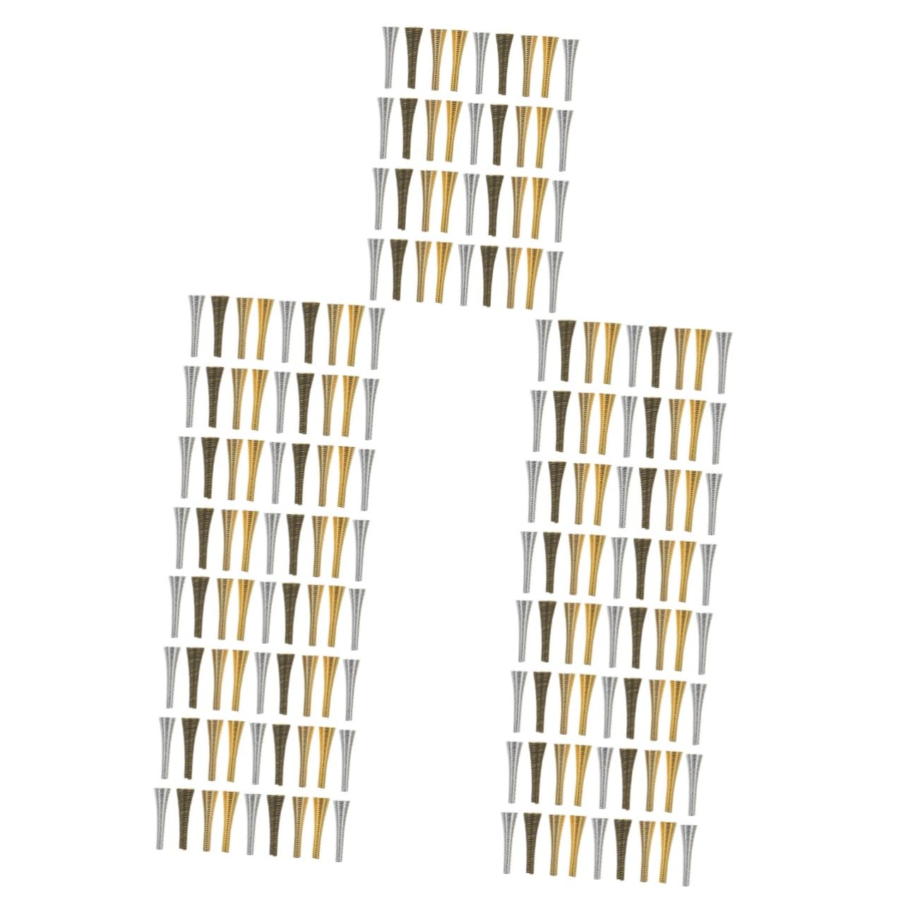 ARTIBETTER 5sets DIY Bead Caps for Jewelry Making Metal Jewelry Bead End Caps Spacer Flower 36pcs*5