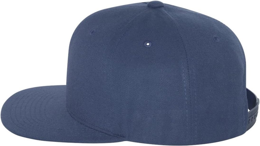 Yupoong 6-Panel Structured Flat Visor Classic Snapback, NAVY, One Size