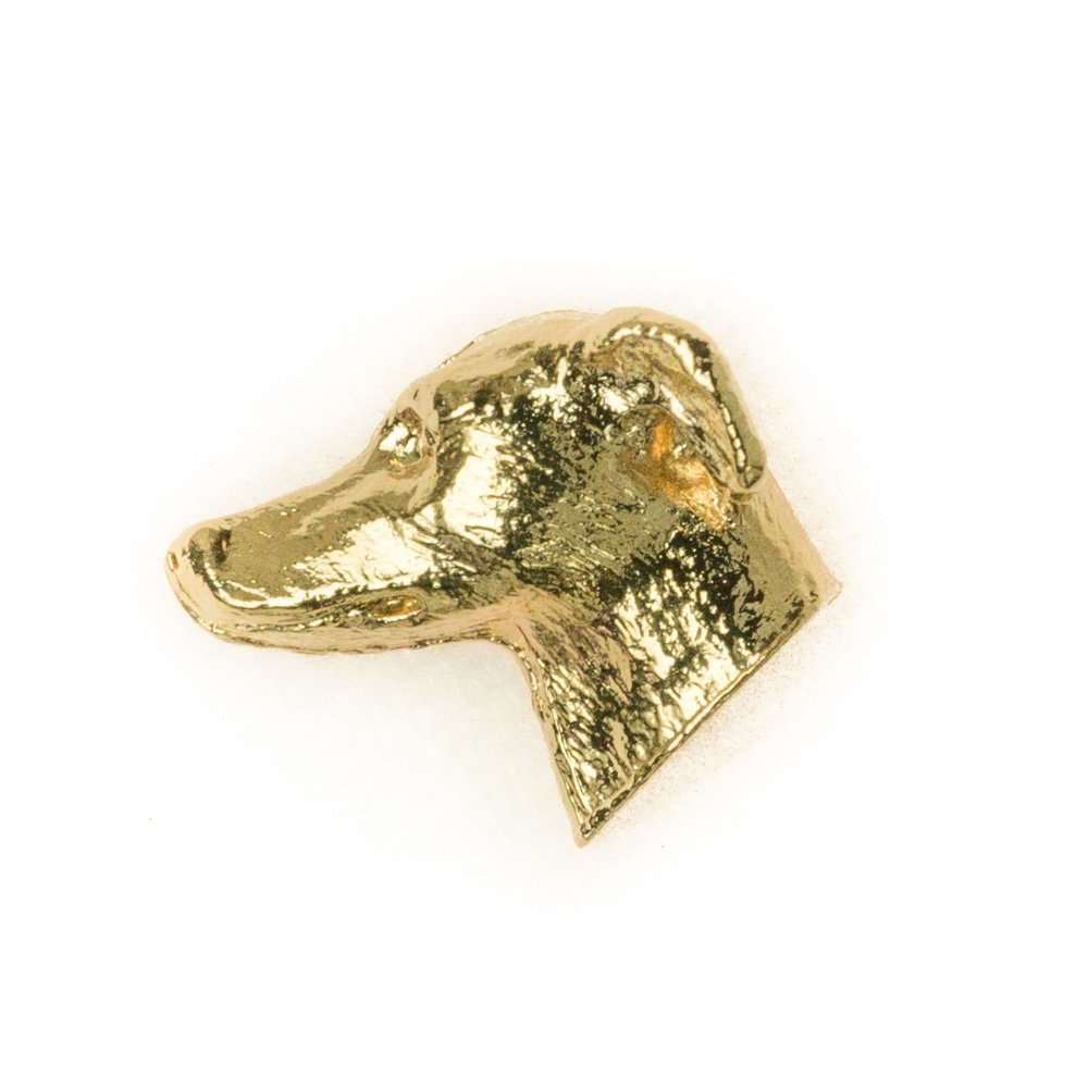 Épingle Whippet DOG ARTS JP en plaqué or 22 carats fabriquée au Royaume-Uni
