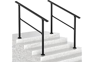 LOVMOR 2 Pack 4 Step Hand Rails for Outdoor Steps