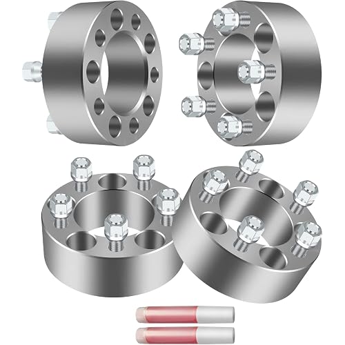 5x4.5 Wheel Spacers for Mustan-g, 2" 5 Lug Wheel Spacer, 5x114.3mm with 1/2" Studs Fit For Ford for Ranger Explorer Crown Edge For Jeep Wrangler/Commance TJ XJ YJ ZJ KJ KK