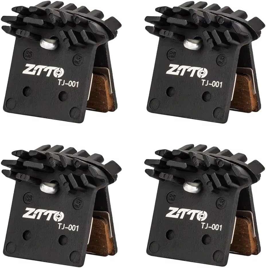 ZTTO Resin/Ceramic/Full Metallic Bike Brake Pads with Cooling Fin, 1/2/4 Pairs Bike Pads, Compatible with M9000 M9020 M985 M8100 M785 M8000 G03A G04S J04C J03A