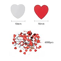 Vista 2 de ANBOO 4 Pcs Red Heart Confetti, 10mm Silver Love Heart Confetti, Table Confetti for Party Wedding and for valentine's day Decoration