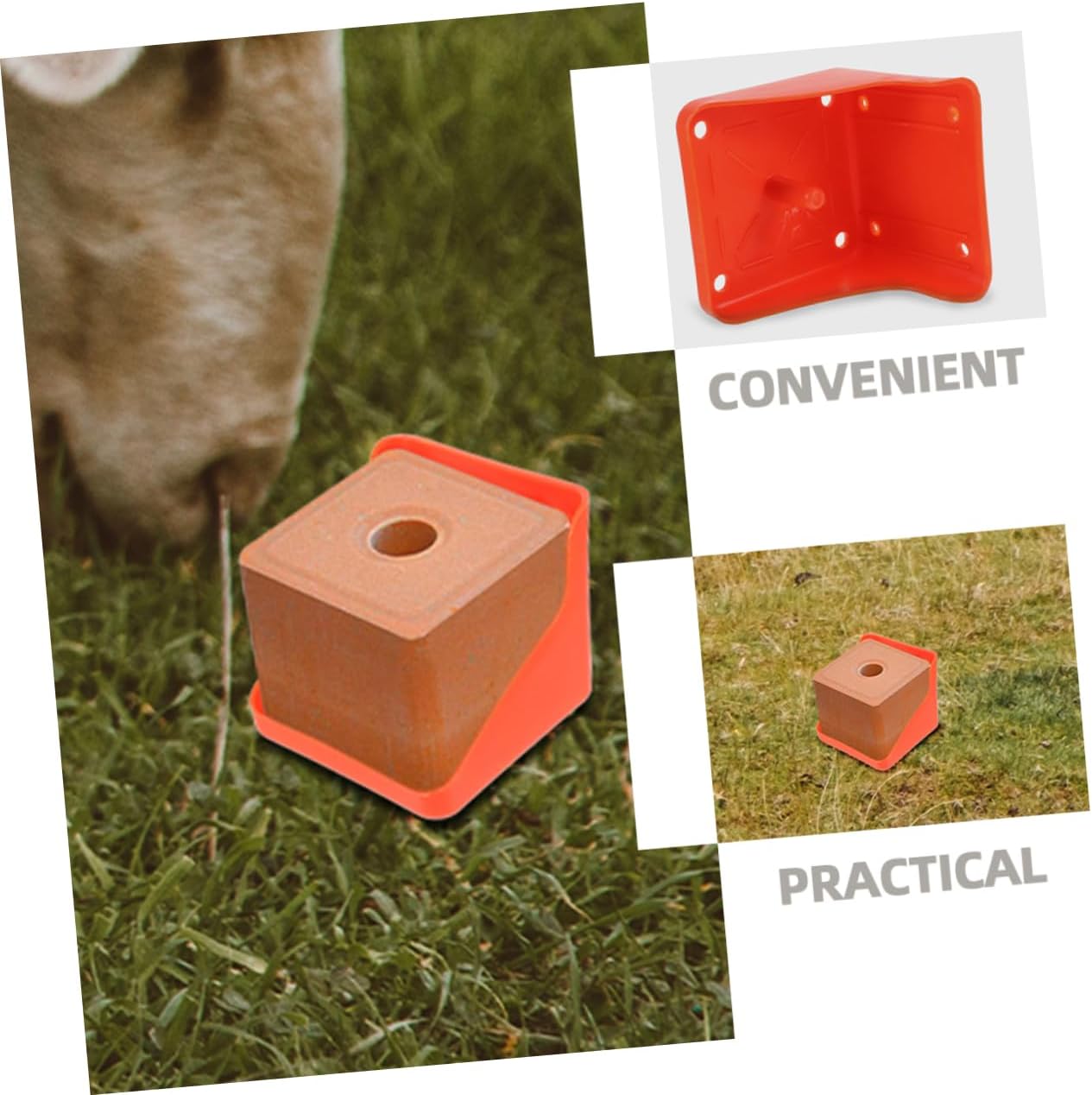 3Pcs Livestock Salt Block Holder Durable Salt Lick Rack for Sheep and Cattle Feeding Convenient Feed Accessory and Livestock Multifunctional Design to Reduce Labor
