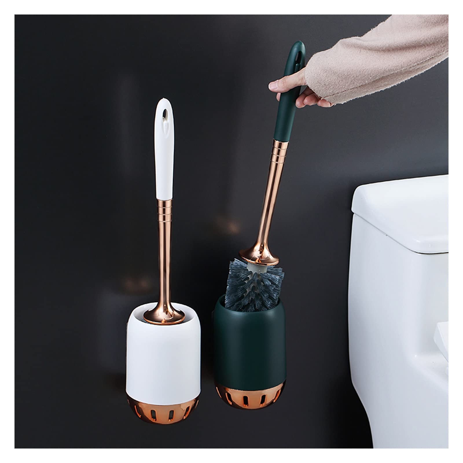 Escobillas de Baño/Escobilla WC Cepillo for el Inodoro sin Golpes Juego Cepillos para Inodoro (Color : G)