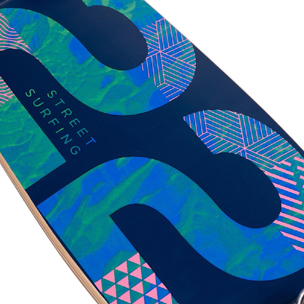 Streetsurfing - Cruiser Beach Board Wood, patineta Unisexo, Black, One Size - 05-06-005-6