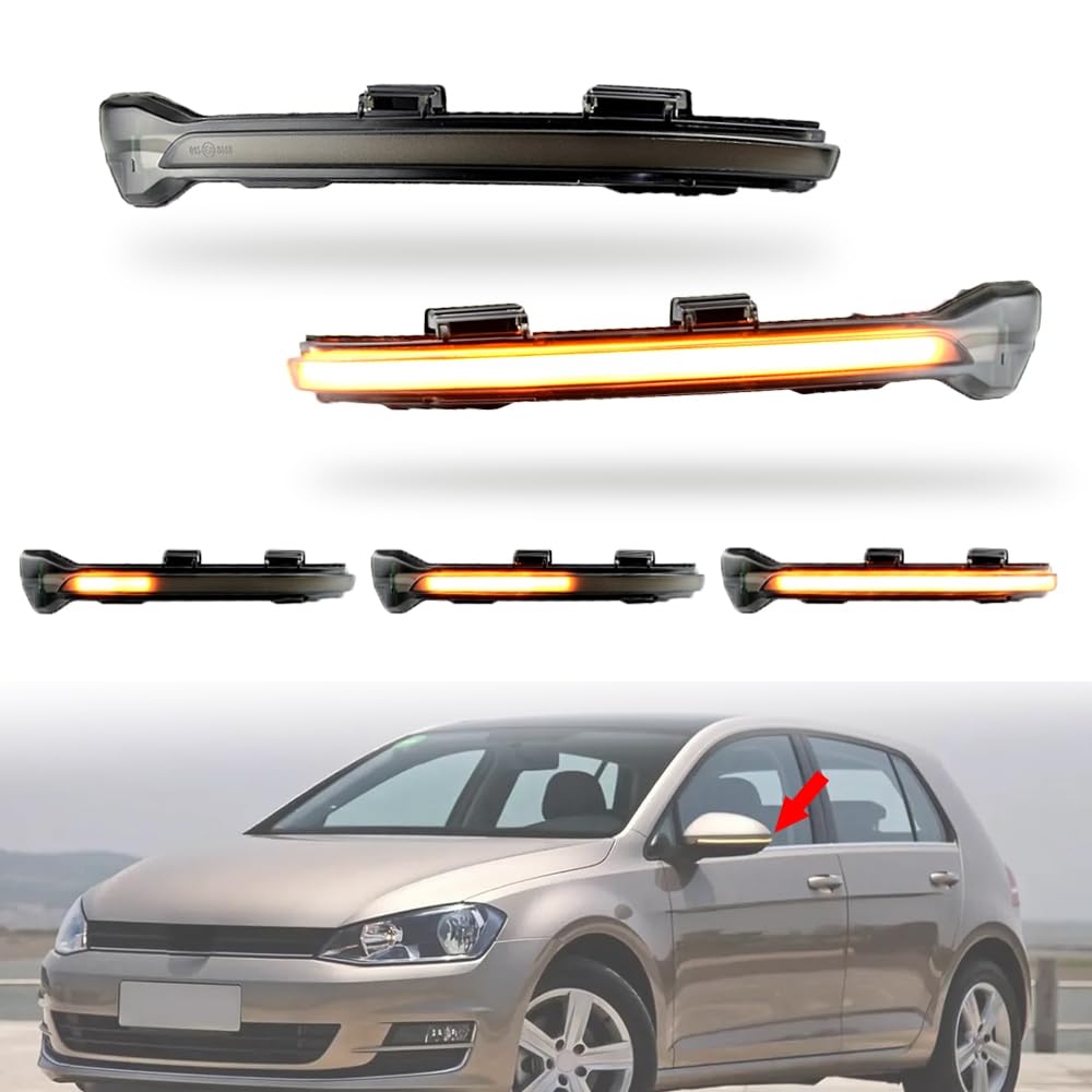 Coppia Di Indicatori Di Direzione Dinamici A LED Per Specchietti Ford Mondeo MK5 2014-2019 - Trasparenti, Ambra