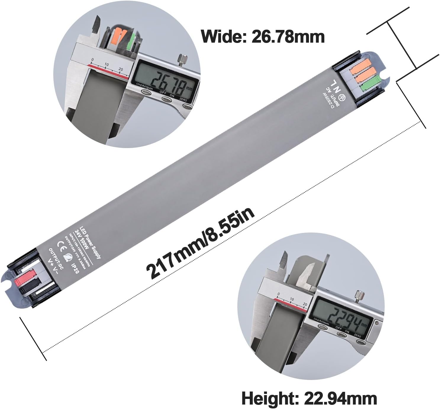 GOMING CCT COB LED Strip Light 24V 32.8ft(10M) 2700K-6500K Tunable White with 24V 100W Power Supply and Controller 576LEDs/M CRI 93+ Flexible IP20 Not Waterproof LED Tape Lights for Home Decor