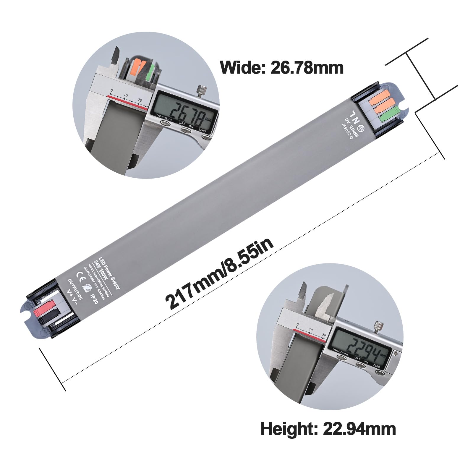 GOMING 24V 10M CCT Striscia LED COB Sintonizzabili Bianco 2700K-6500K Dimmerabile Con 24V 100W Alimentatore e Controller 576LEDs/M CRI 93+ IP20 Non Impermeabile Luci Nastro LED per Casa Decorazione