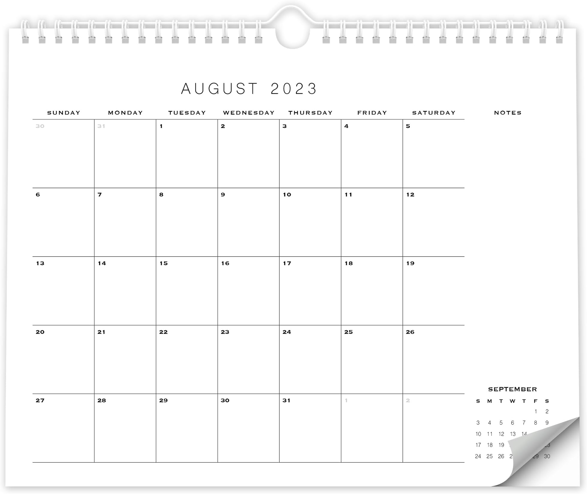 Simplified 2024 Wall Calendar - Runs from June 2023 until December 2024 - Modern 2023-24 Calendar for Easy Planning
