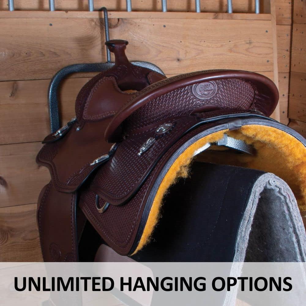 EASY-UP Pro Series Hook Over Saddle Rack with Pad Bar | Heavy-Duty & Versatile | Durable Construction | Unlimited Hanging Options | Easy Setup & Storage | 7-Year Warranty